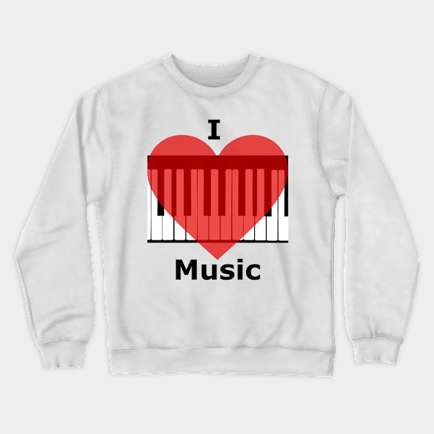 I love music Crewneck Sweatshirt by Grafititee